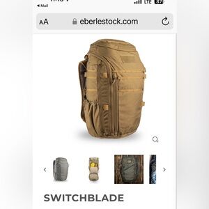 Eberlestock Switchblade Pack Coyote Brown - hiking bag, backpack, hydration bag